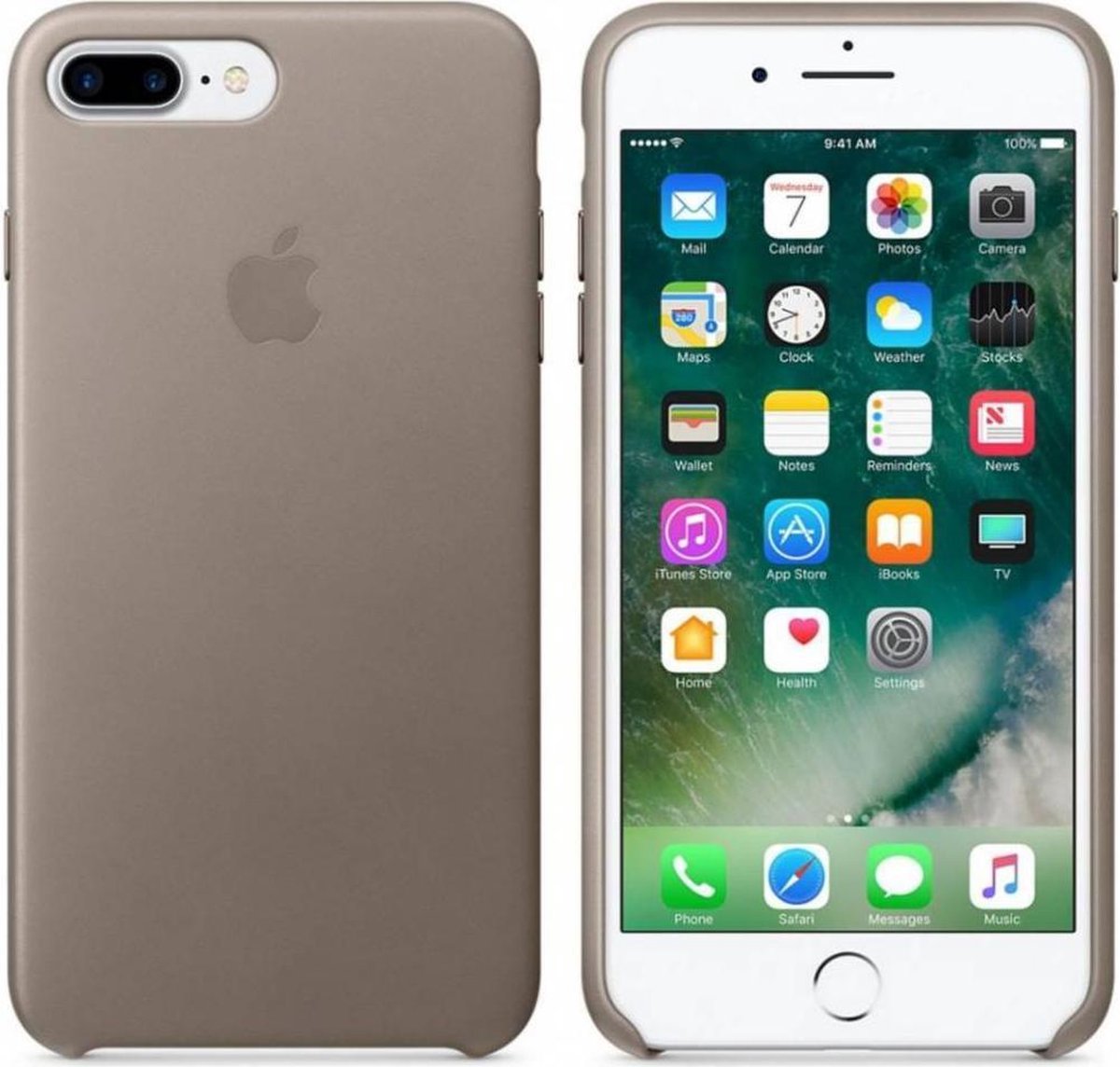 Apple - Leren hoesje - iPhone 7/8 Plus - Taupe