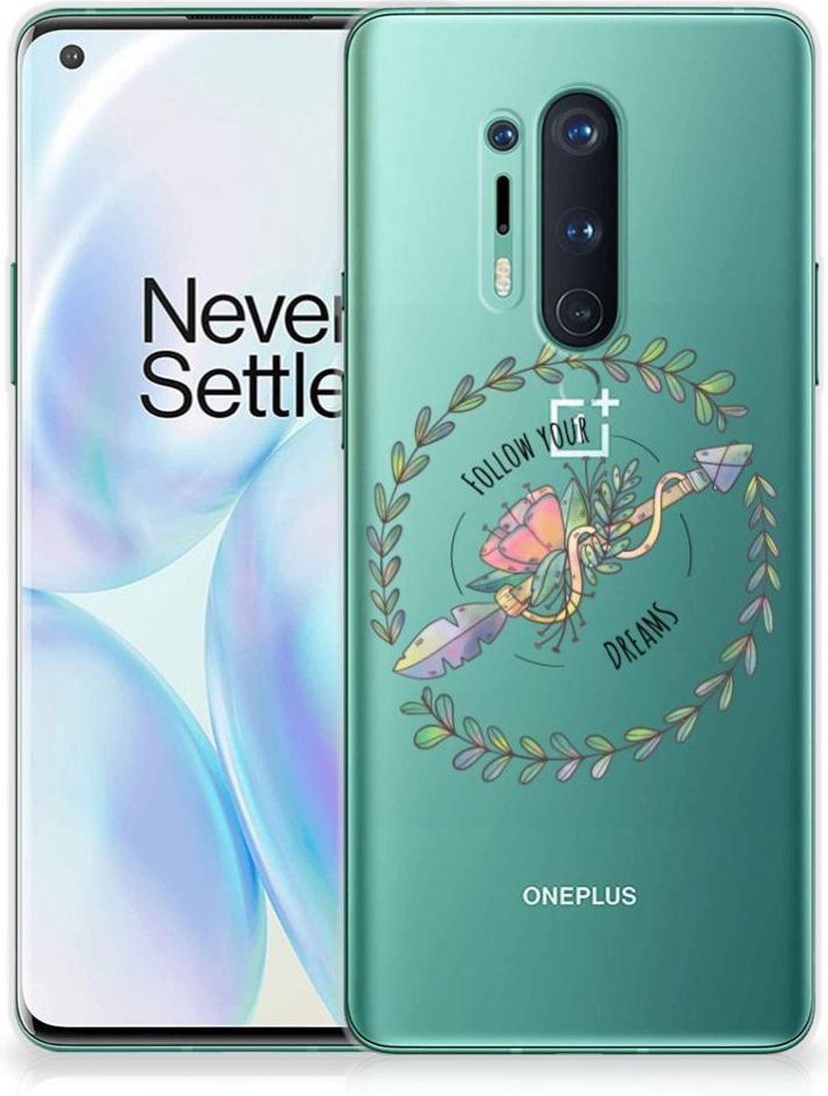 OnePlus 8 Pro Telefoonhoesje met Naam Boho Dreams
