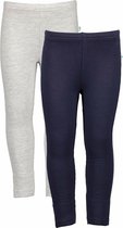 Blue Seven 2 PACK Bio Basic all season legging Zwart en Lichtgrijs - Maat 116