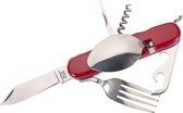 Herbertz Campingbestek 18,8 Cm Rvs Zilver/rood 2-delig
