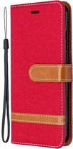 Denim Book Case - Nokia 1.3 Hoesje - Rood