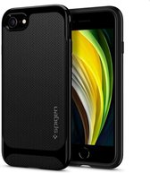 Hoesje Apple iPhone 7 / 8 iPhone SE (2020) - Spigen Neo Hybrid Herringbone Case - Glimmend Zwart