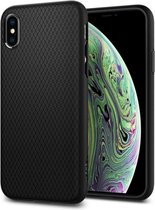 Hoesje Apple iPhone XS - Spigen Liquid Air Case - Zwart