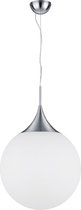 LED Hanglamp - Hangverlichting - Trion Midon XL - E27 Fitting - Rond - Mat Nikkel - Aluminium - BES LED