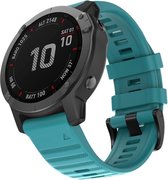 Let op type!! Voor Garmin Fenix 6X 26mm Siliconen Smart Watch Vervanging Strap Polsbandje (Blauw Groen)