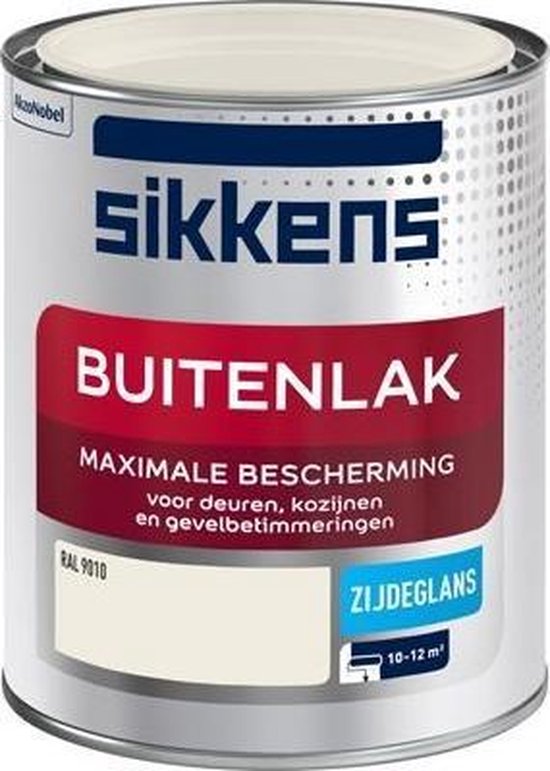 kruising Ontbering Opvoeding Sikkens Buitenlak - Zijdeglans - RAL 9010 - 750 ml | bol.com