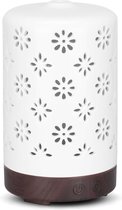 Aroma Diffuser - Diffuser - aromatherapie - Verneverlaar - Lucht bevochtiger - 100ML - olie verdamper - Keramiek - Bloemen
