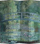Fine Asianliving Kamerscherm Scheidingswand B160xH180cm 4 Panelen Bridge over a Pond of Water Lilies Claude Monet