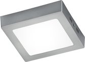 LED Plafondlamp - Plafondverlichting - Trion Zonin - 12W - Warm Wit 3000K - Vierkant - Mat Nikkel - Aluminium