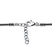 Quiges - Bracelet Serpent Argent 925 3 mm avec système de filetage 4.2 pour perles en argent - 15-18 cm - AZ015