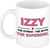 Izzy The woman, The myth the supergirl cadeau koffie mok / thee beker 300 ml