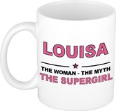 Louisa The woman, The myth the supergirl cadeau koffie mok / thee beker 300 ml