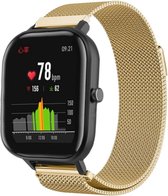 Milanees Smartwatch bandje - Geschikt voor  Xiaomi Amazfit GTS Milanese band - goud - Horlogeband / Polsband / Armband
