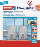 2x Tesa Powerstrips metaal haken small - Klusbenodigdheden - Huishouden - Verwijderbare haken - Opplak haken 2 stuks