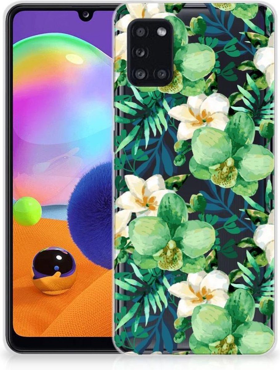 Samsung Galaxy A31 TPU Case Orchidee Groen