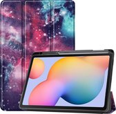 Hoes Geschikt voor Samsung Galaxy Tab S6 Lite Hoes Book Case Hoesje Trifold Cover Met Uitsparing Geschikt voor S Pen - Hoesje Geschikt voor Samsung Tab S6 Lite Hoesje Bookcase - Galaxy