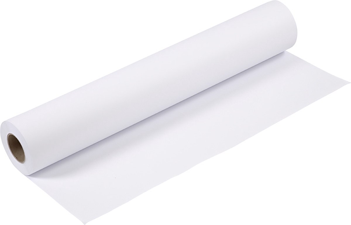 Tekenpapier op rol – Wit – B: 61 cm – 80 gram – 50 m / 1 rol
