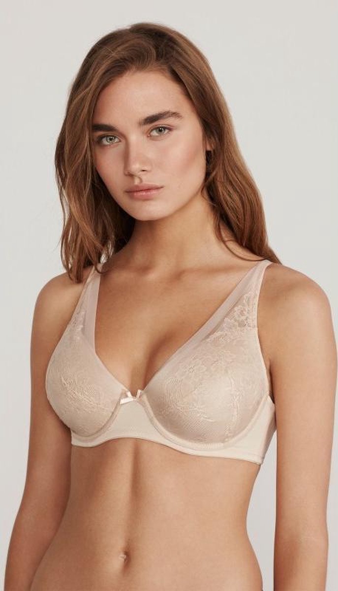 Promise - Secrets Voorgevormde BH Beige - maat 75C - Beige - Met beugel - Dames