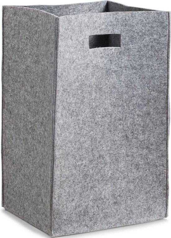 2x Open grijze wasmanden van stof 35 x 55 cm - Zeller -  Huishouding/huishouden -... | bol.com