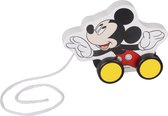 Tooky Toy Mickey Mouse Houten Trekfiguur 18 Maanden Wit/zwart