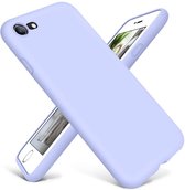 Siliconen hoesje met camera bescherming geschikt voor Apple iPhone 7 / 8 - paars