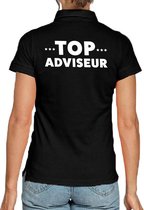 Top adviseur beurs/evenementen polo shirt zwart dames - verkoop/horeca XS