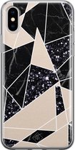 iPhone X/XS hoesje siliconen - Abstract painted | Apple iPhone Xs case | TPU backcover transparant