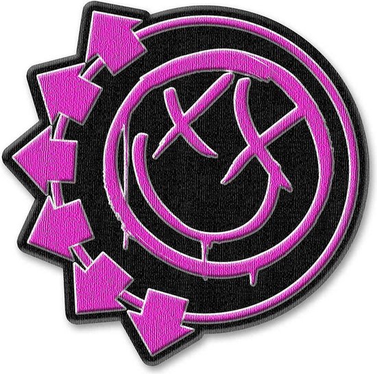 Blink182 Patch Pink Neon Six Arrows Noir / Rose