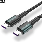Let op type!! Kuulaa KL-X06 USB-C/type-C naar USB-C/type-C zink legering Snellaadkabel  lengte: 2m (blauw)