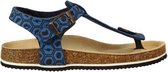 Braqeez 419066-523 Jongens Sandalen - Blauw/Print - Leer - Gesp