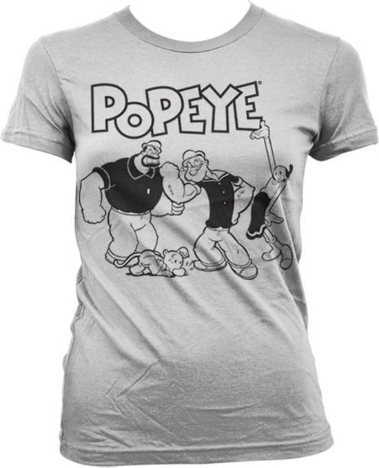 Popeye Dames Tshirt -L- Group Wit