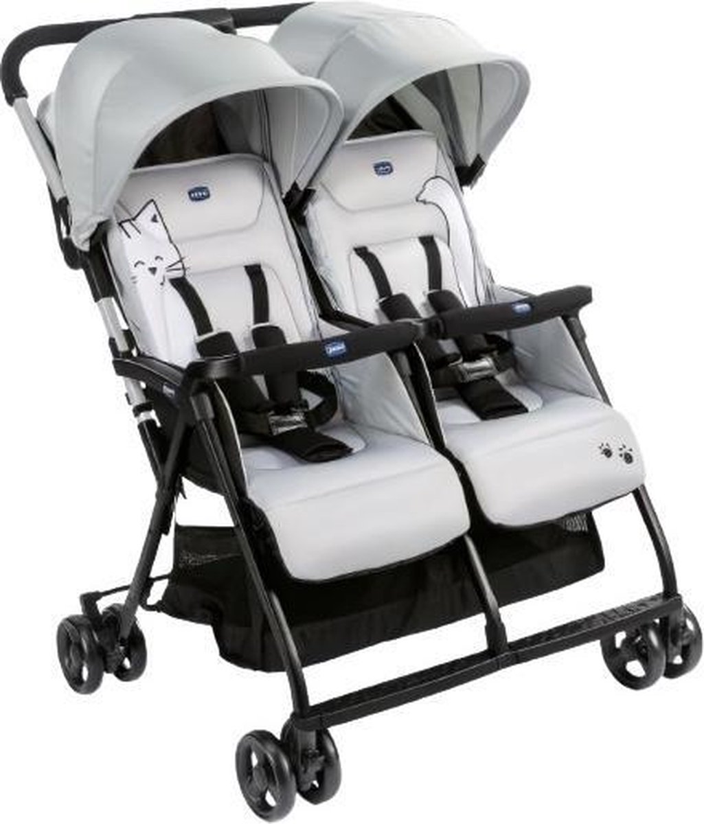 Chicco Ohlala Twin Buggy - Silver Cat - Chicco