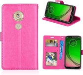 Motorola Moto G7 Play hoesje book case roze