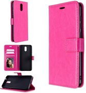 Nokia 1 Plus hoesje book case roze