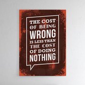 Being Wrong - Walljar - Wanddecoratie - Poster ingelijst