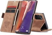 Samsung Galaxy Note 20 Bookcase hoesje - CaseMe - Geen opdruk Tan - Kunstleer