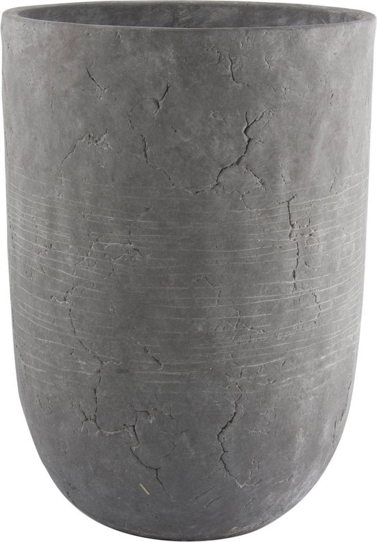 Betonnen pot WORTHY - Diameter 50 cm / Donkergrijs | bol.com