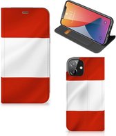 Hoesje Geschikt voor iPhone 12 | Geschikt voor iPhone 12 Pro Telefoonhoesje met Naam Oostenrijkse Vlag