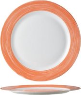 Arcoroc Brush - Dinerborden - Oranje - 23,5cm - (Set van 6) En Yourkitchen E-kookboek - Heerlijke Smulrecepten