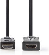 Nedis High Speed ​​HDMI™-Kabel met Ethernet | HDMI™ Connector | HDMI™ Female | 4K@30Hz | 10.2 Gbps | 2.00 m | Rond | PVC | Zwart | Polybag