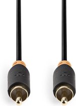 Nedis Digitale Audiokabel | RCA Male | RCA Male | Verguld | 2.00 m | Rond | PVC | Antraciet | Polybag