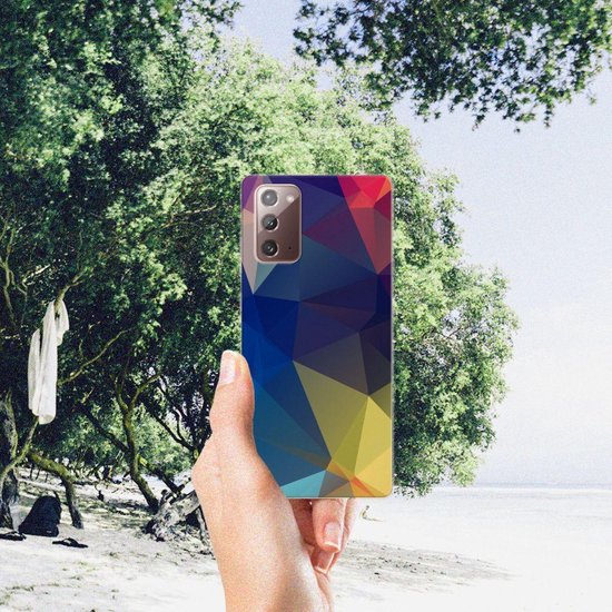 TPU étui pour Samsung Note 20 Coque Polygon Noir