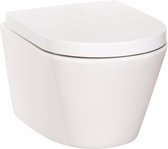 Saqu Sky 2.0 Randloos Hangtoilet - Incl. Toiletbril met Quickrelease - Wit - WC Pot - Toiletpot - Hangend Toilet