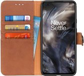 OnePlus Nord Hoesje Vintage Wallet Bruin