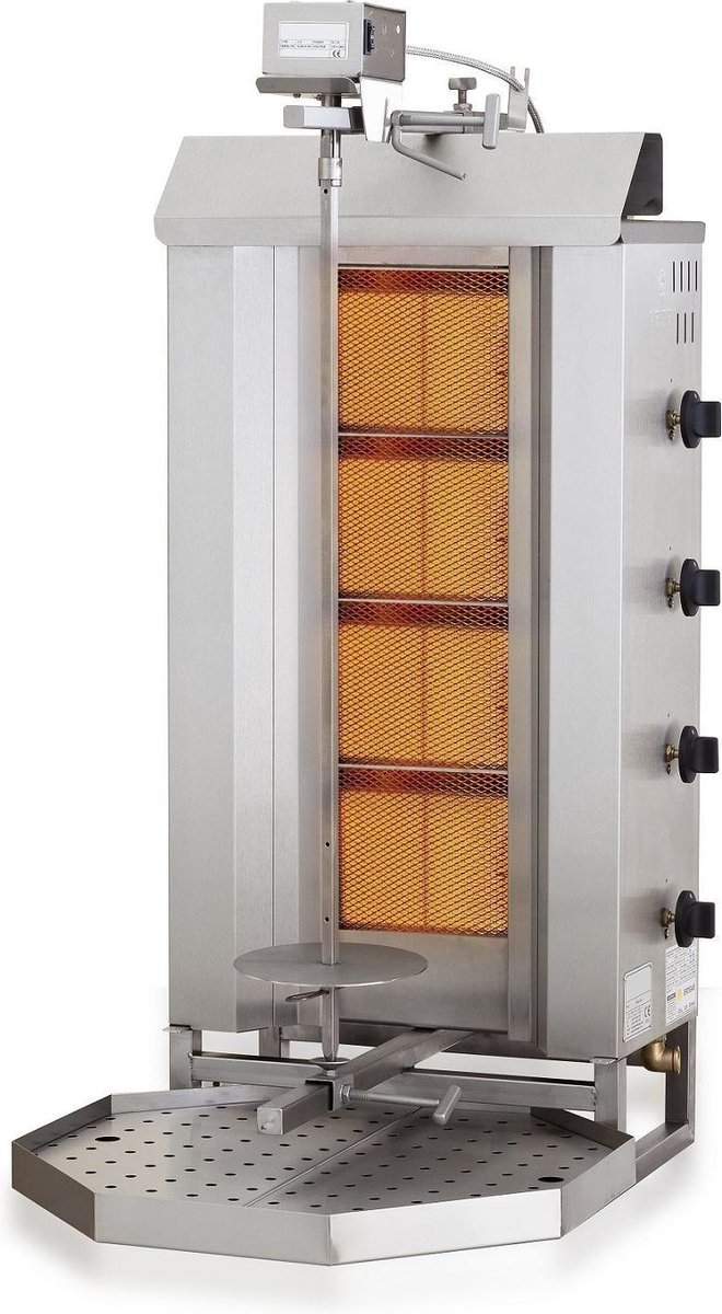 Combisteel Gyros Grill Gas Motor Boven 4 Hittezones - Horeca Oven