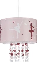 relaxdays lampe suspendue filles - plafonnier ballerine - lampe enfant rose - lampe chambre enfant