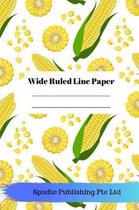 Cute Corn Theme Wide Ruled Line Paper