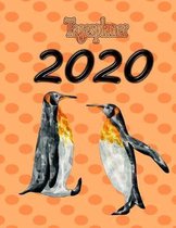 Tagesplaner 2020: Pinguin - Ein Tag ein Blatt - A4 Format
