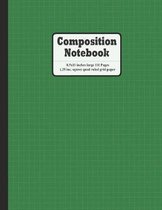 Composition notebook (Green Color): Grid paper with 111 pages, quad ruled (.25 square size ),, 8.5x11 inches large size: This is a graph paper noteboo