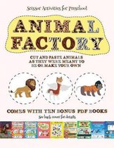 Scissor Activities for Preschool (Animal Factory - Cut and Paste)